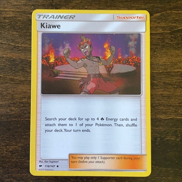 kiawe pokemon card price Evolves from null Rules Search your deck for up to 4 Fire Energy cards and attach them to 1 of your Pokmon Set of 6 cards in